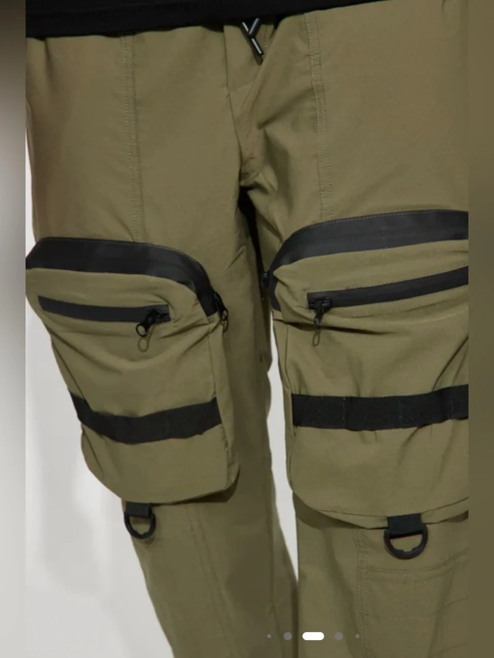 American Stitch Nylon Cargo Pants Olive Green Medium NWT Techwear Gorpcore